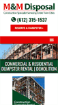 Mobile Screenshot of dumpsterentals-minneapolis.com