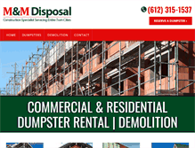 Tablet Screenshot of dumpsterentals-minneapolis.com